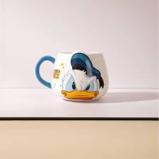 Disney mickey & friends porcelain embossed coffee mug | 450ml-Donald Duck