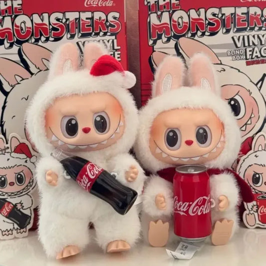 Labubu monster coca-cola series plush keychain blind box - 1Pc