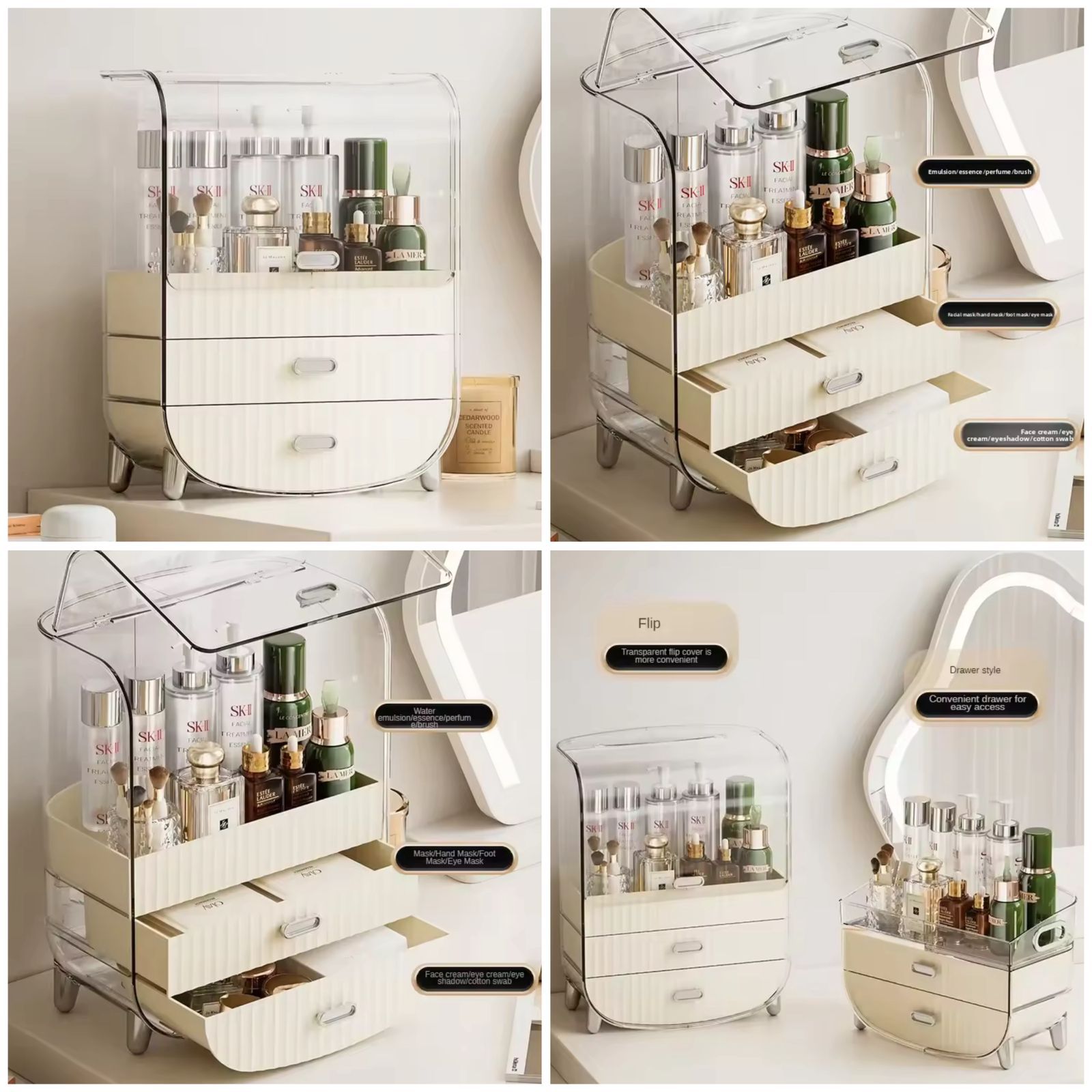 Luxury Cosmetic Beauty and Makeup Organizer and Storage