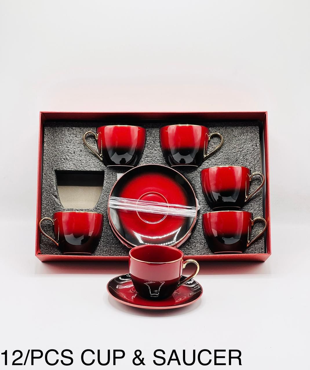 Classic 12-Piece Cup & Saucer Set