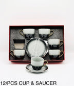 Classic 12-Piece Cup & Saucer Set