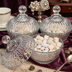 Classic 3-Piece Candy Jar Set – Premium Decorative Sweet & Snack Storage Jars R