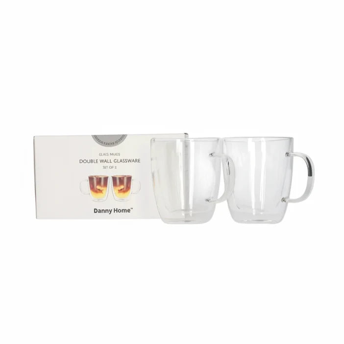 2Pcs D-Walled Mug Set 350ml 12c