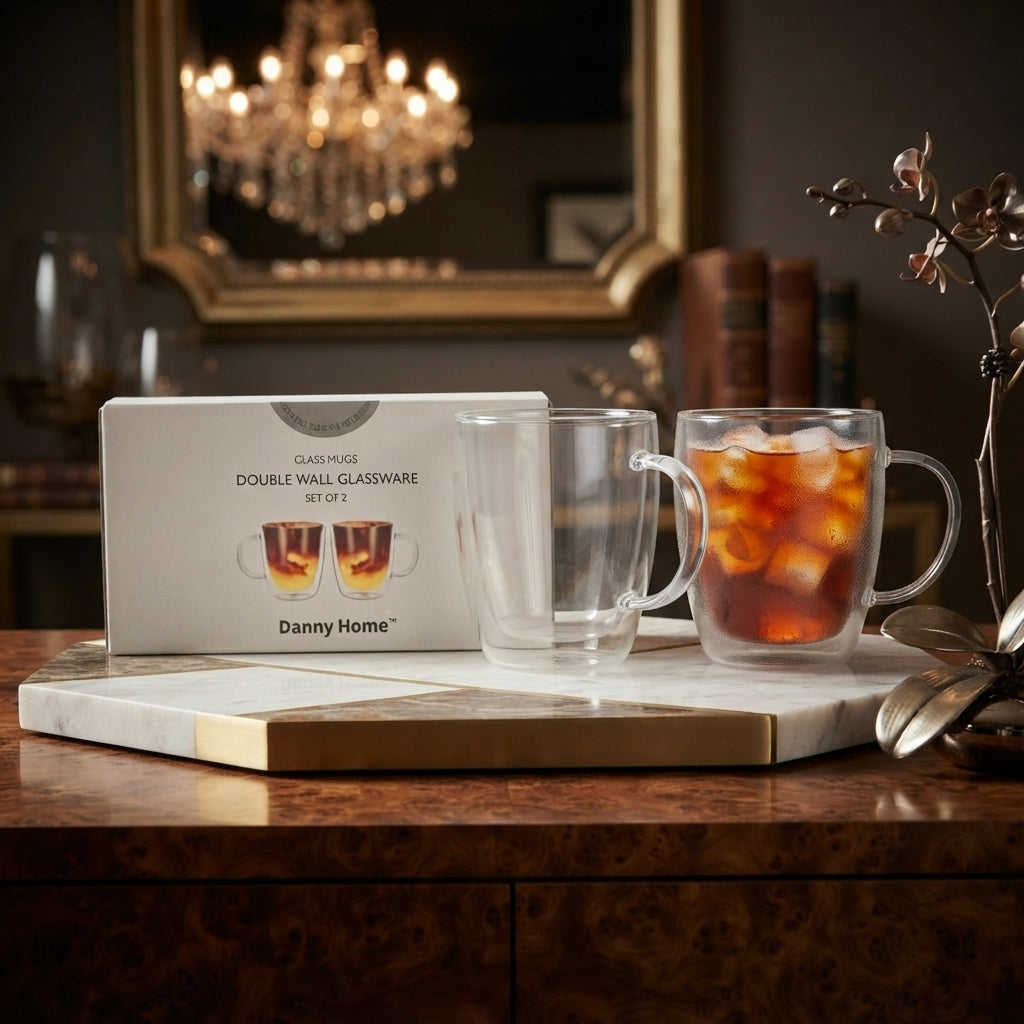 2Pcs D-Walled Mug Set 350ml 12c