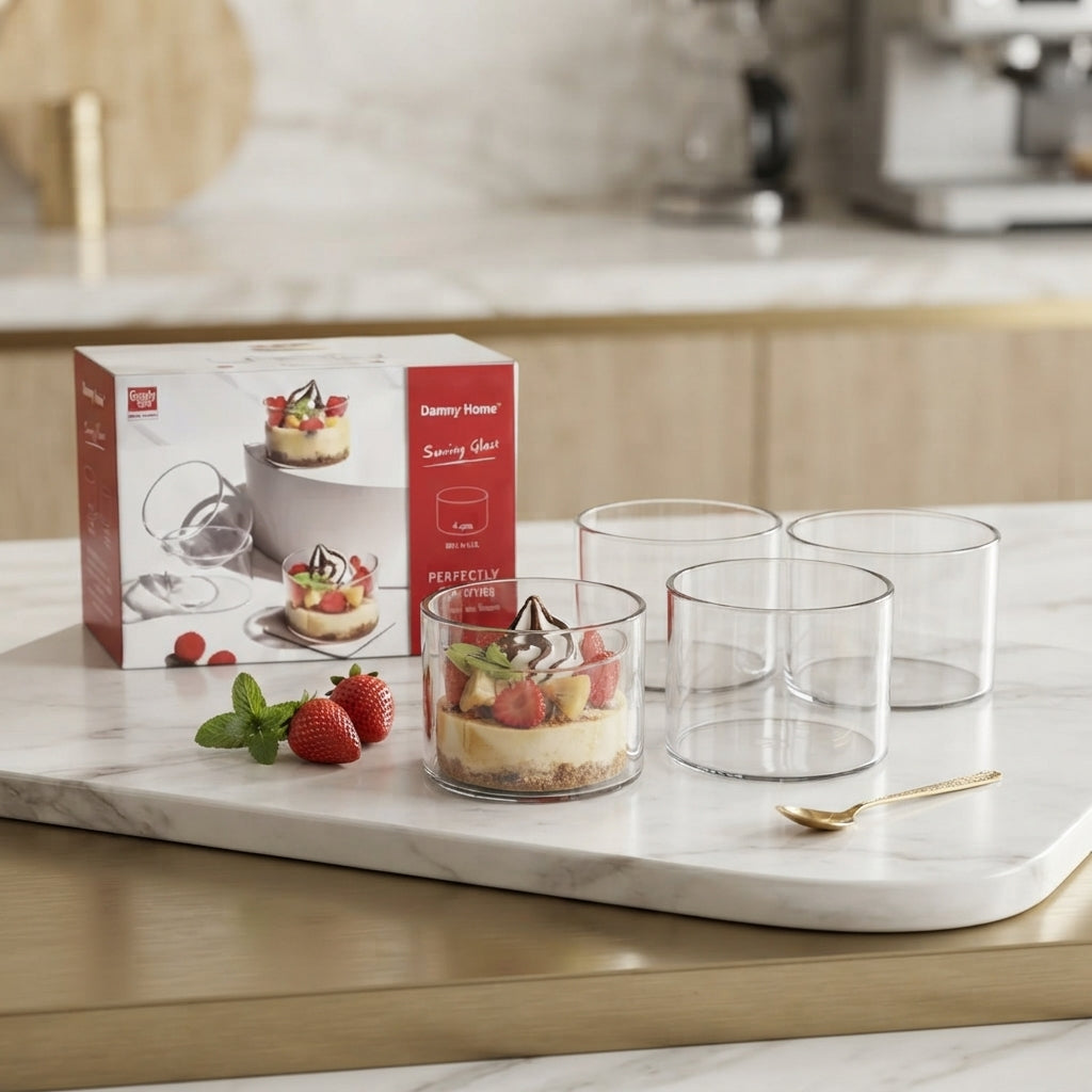 Dessert Glass Cups 4pcs 200ml