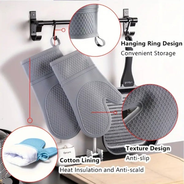 Silicon oven mitts