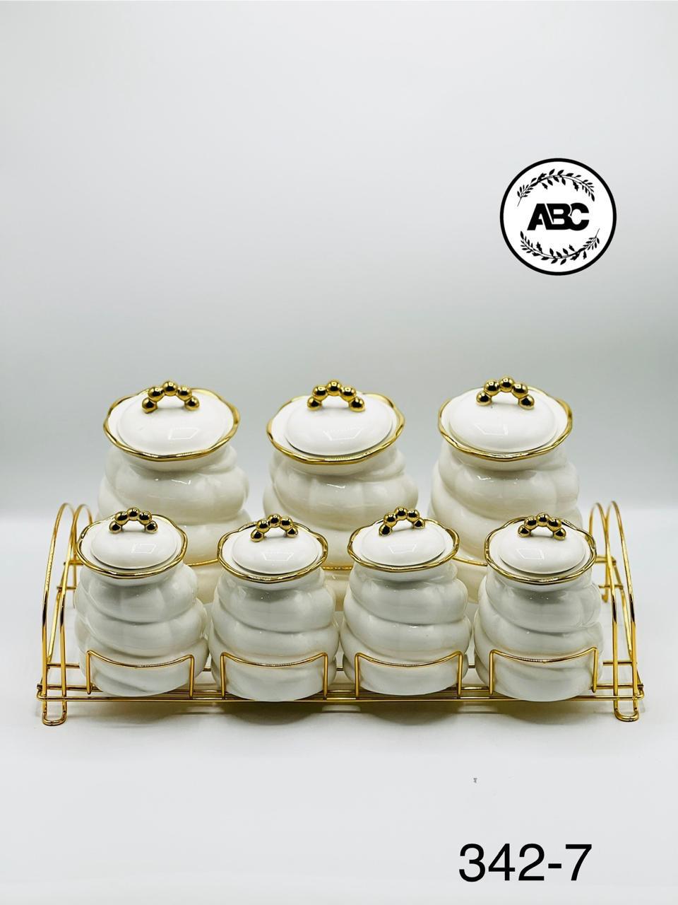 8 pcs ceramic jar set