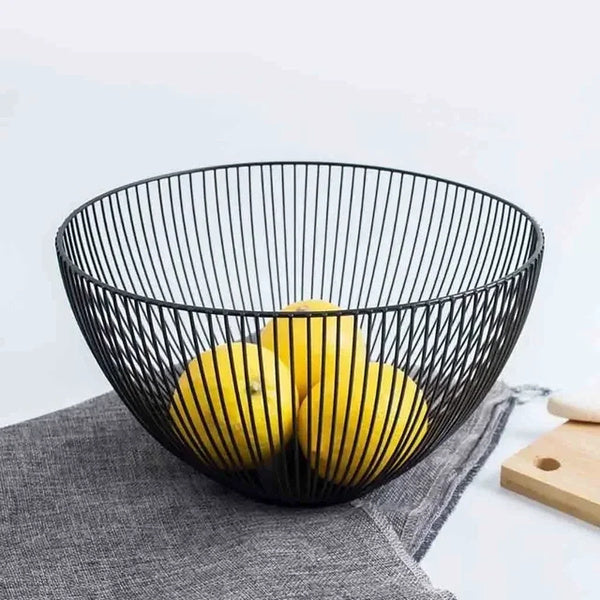 Metal wire fruit basket|Black