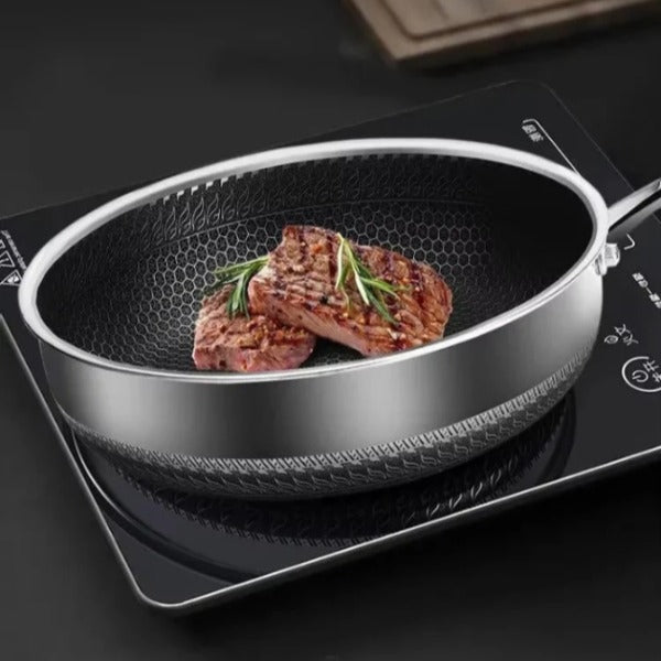 Webcoat laser coated stainless steel frying pan