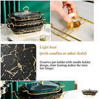 Set of 3 ceramic chafing dish