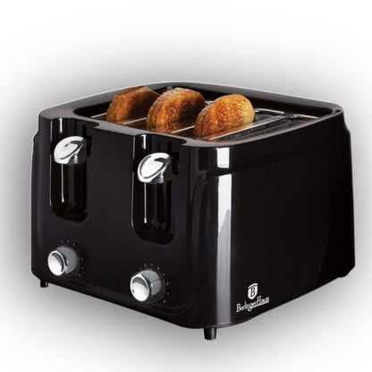 4-slice toaster black silver