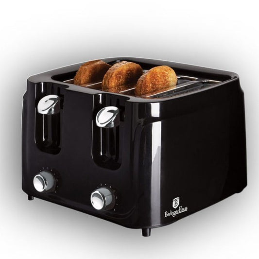 4-slice toaster black silver