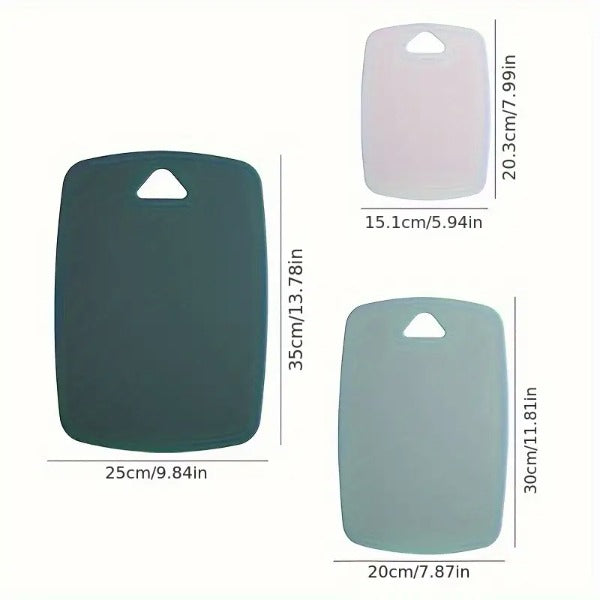 3pcs plastic cutting board set