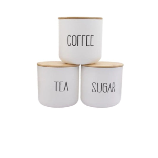 Tea, coffee, sugar jars