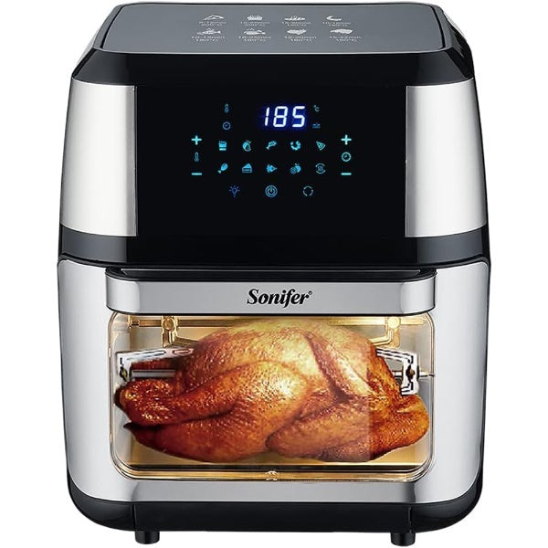 Air fryer with digital LED touch screen