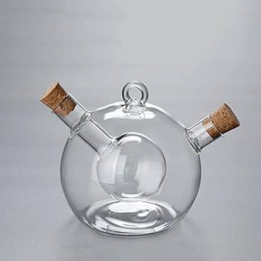 Double oil glass bottle