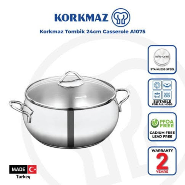 KORKMAZ A1075 Tombik casserole 24x12cm