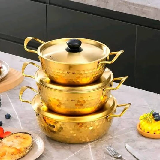 Gold 6pcs  pot set