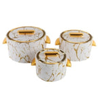 Luxury 3pcs hotpot set |white marble