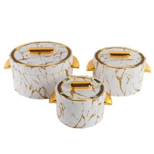 Luxury 3pcs hotpot set |white marble