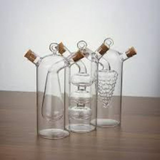 Double oil glass bottle