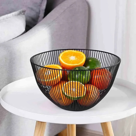 Metal wire fruit basket|Black