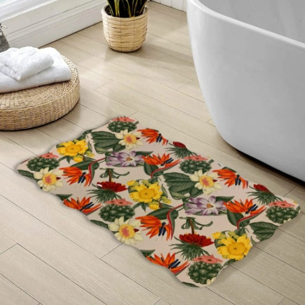 Non slip water absorbent bath mat 01