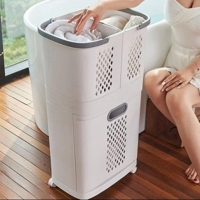 Large capacity movable Laundry basket