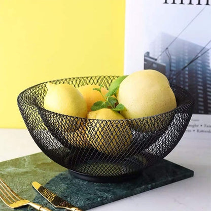 Metal wire mesh fruit basket