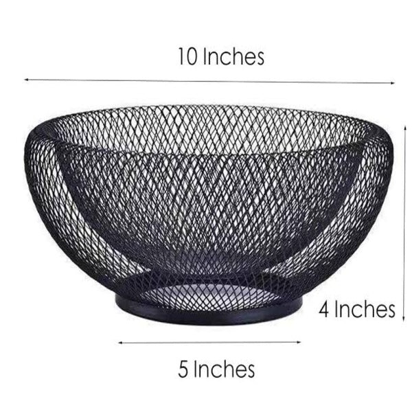 Metal wire mesh fruit basket