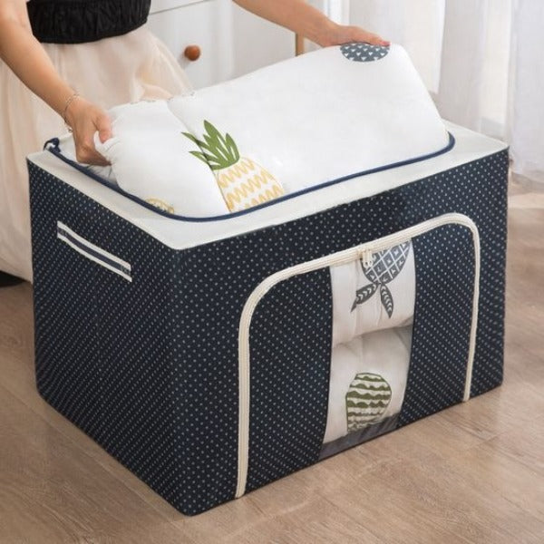 Fabric wardrobe storage box for cloth