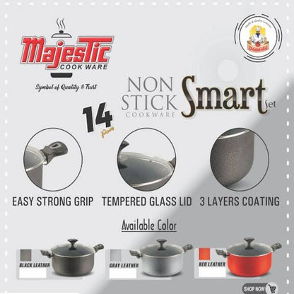 Majestic 14 pcs non-stick smart set