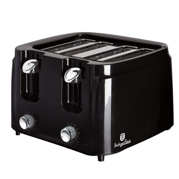 4-slice toaster black silver
