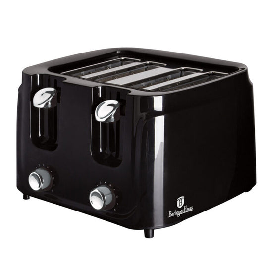 4-slice toaster black silver