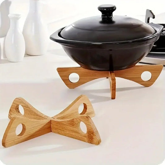 Bambo dish holder with heat resistant