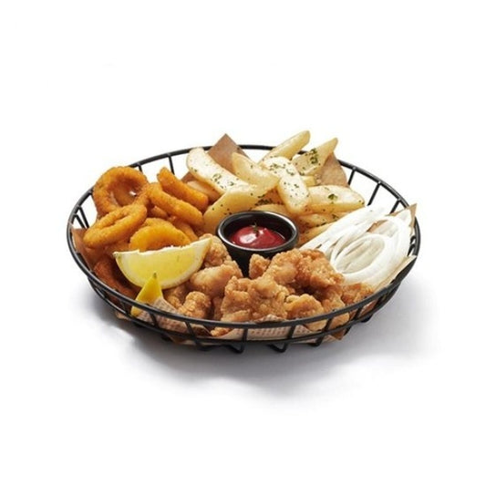 Stainless steel round fries bucket