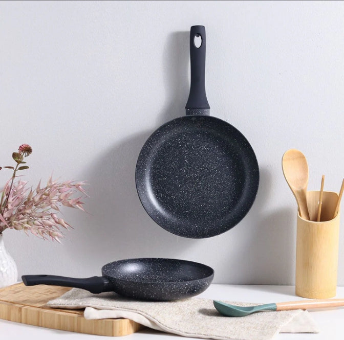 Black marble fry pan