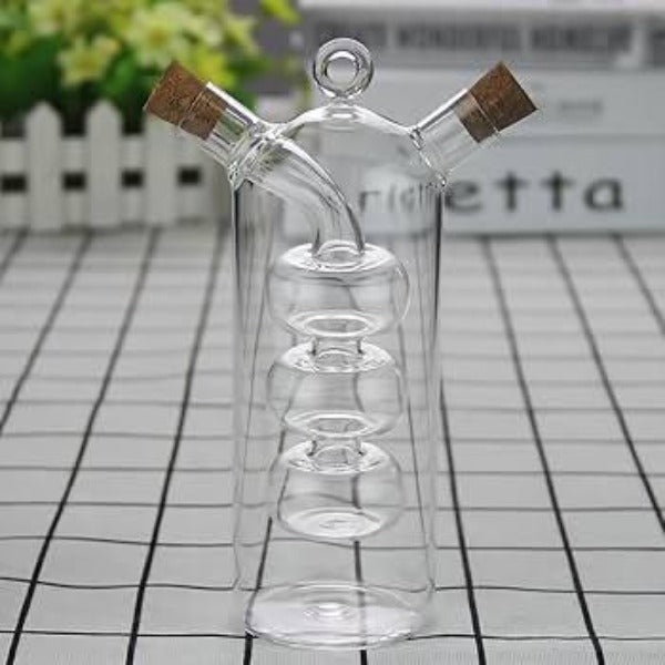 Double oil glass bottle
