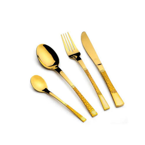 Arshia premium 50pcs gold cutlery set