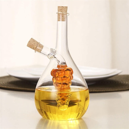 Double oil glass bottle