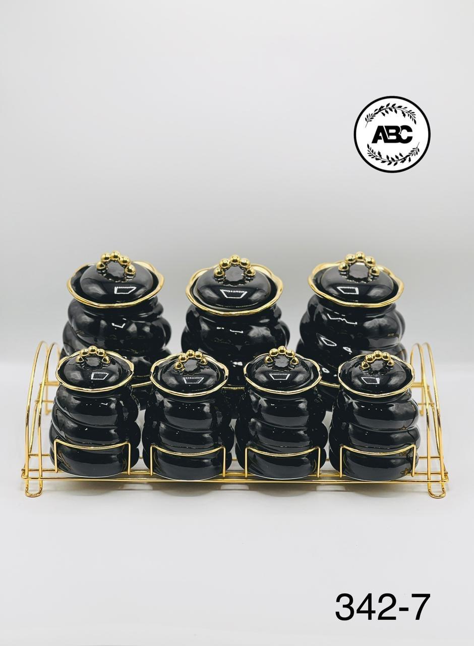 8 pcs ceramic jar set