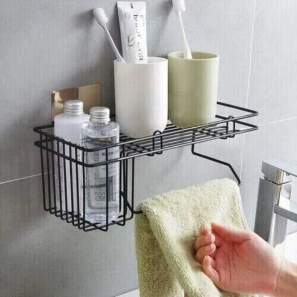 Convenient bathroom wall caddy