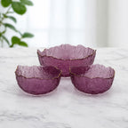 7 Pcs Premium Textured Glass Fruit Bowl Set