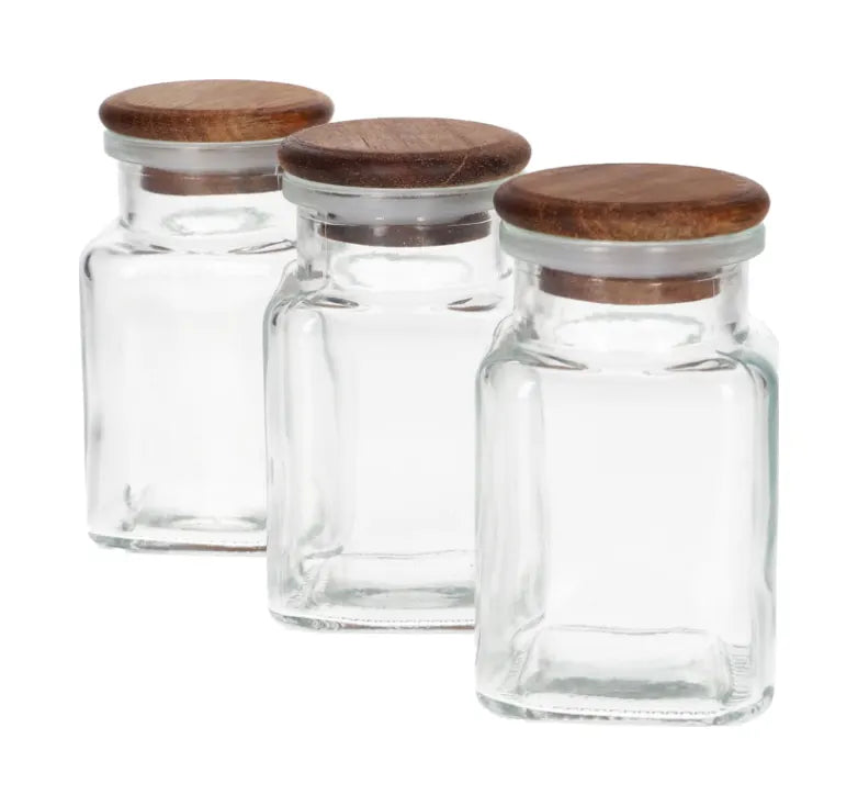 3Pcs StorageGlassJarSet 75ml32c Regular
