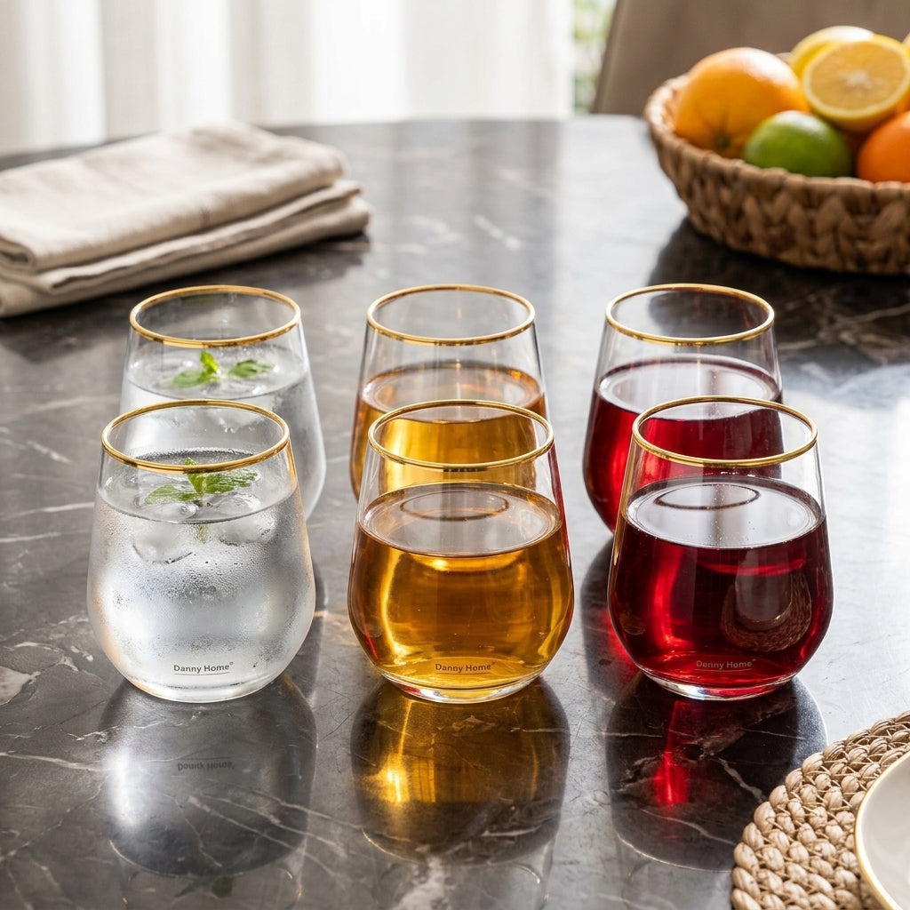 Glass Cup 6Pcs Set 420ml 12c Regular