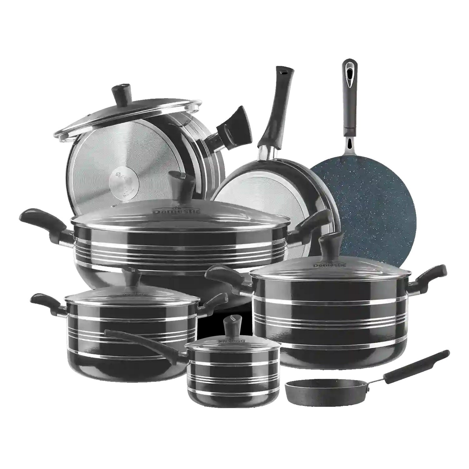 Stylish Pro 21 Pcs Non-Stick Cookware Set