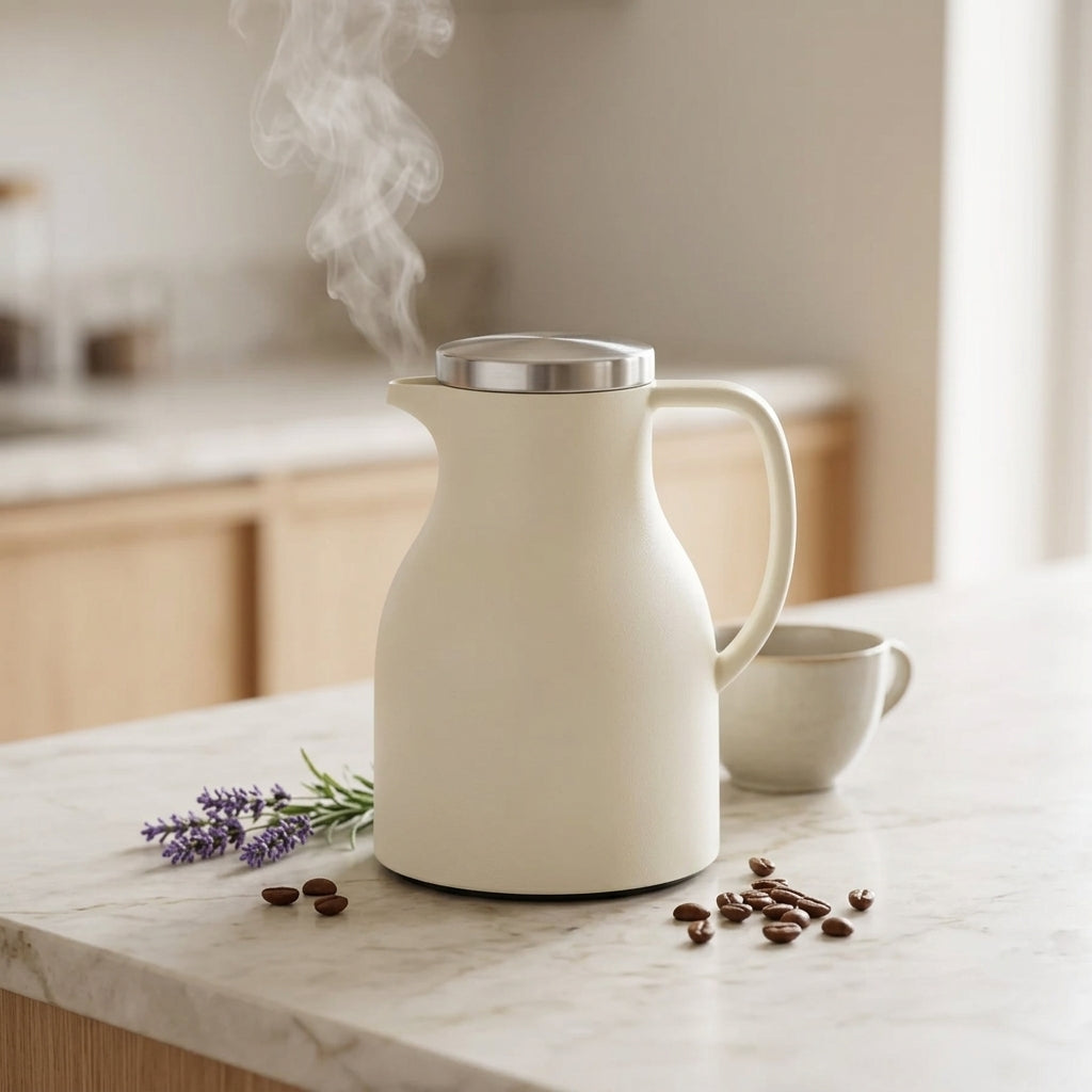Vacuum Jug-1L White PP+Glass 12c Regular